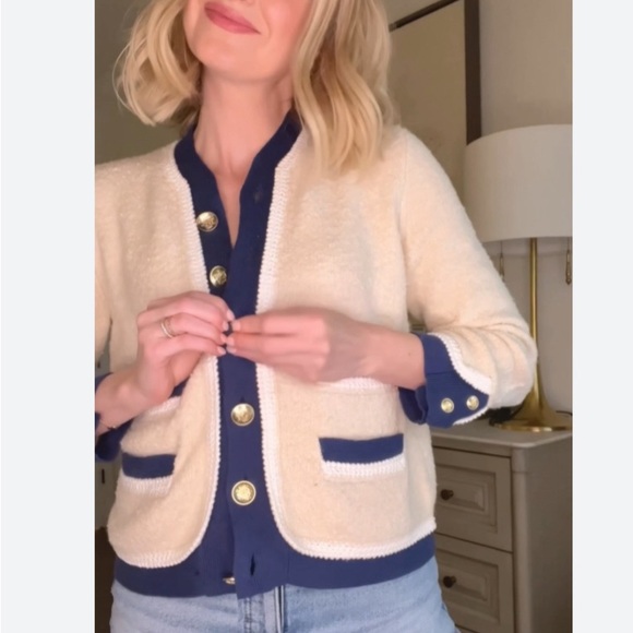 J. CREW Textured bouclé lady jacket  L - Picture 3 of 8